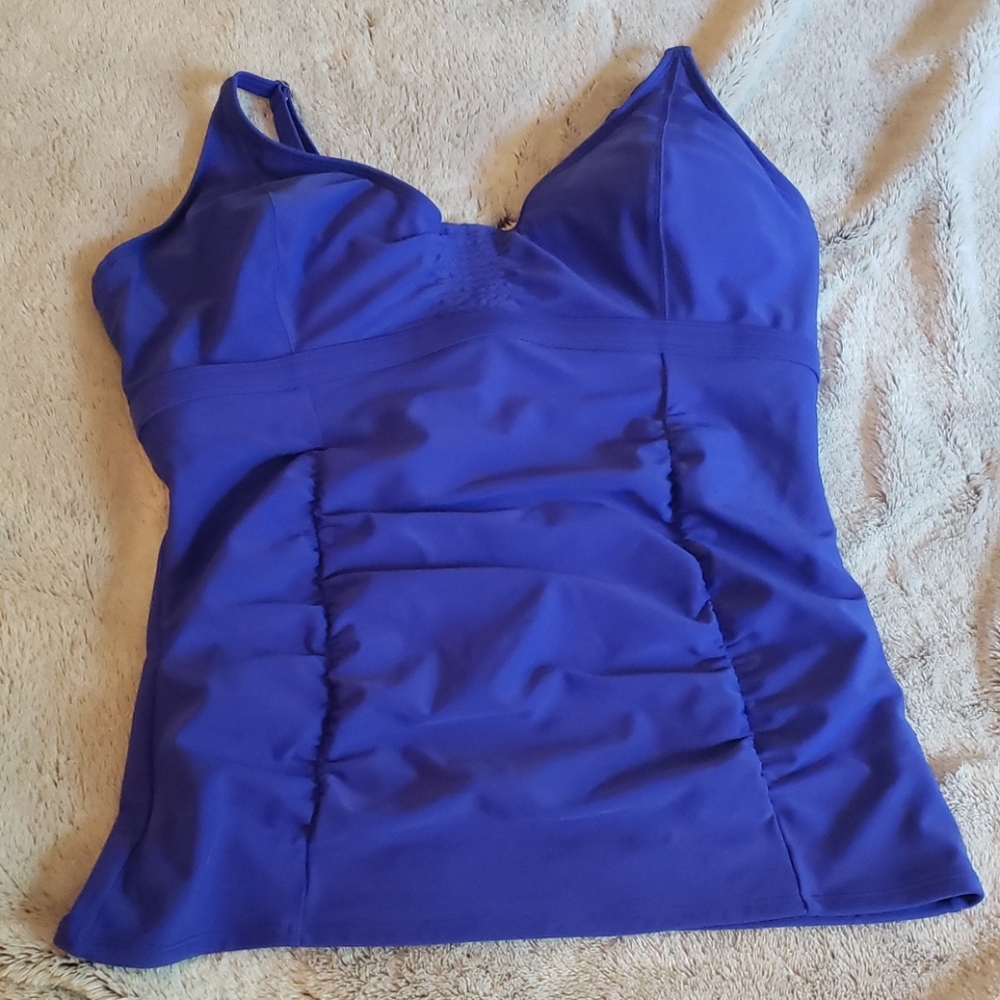 Blue Athleta Tankini Top 40D/DD